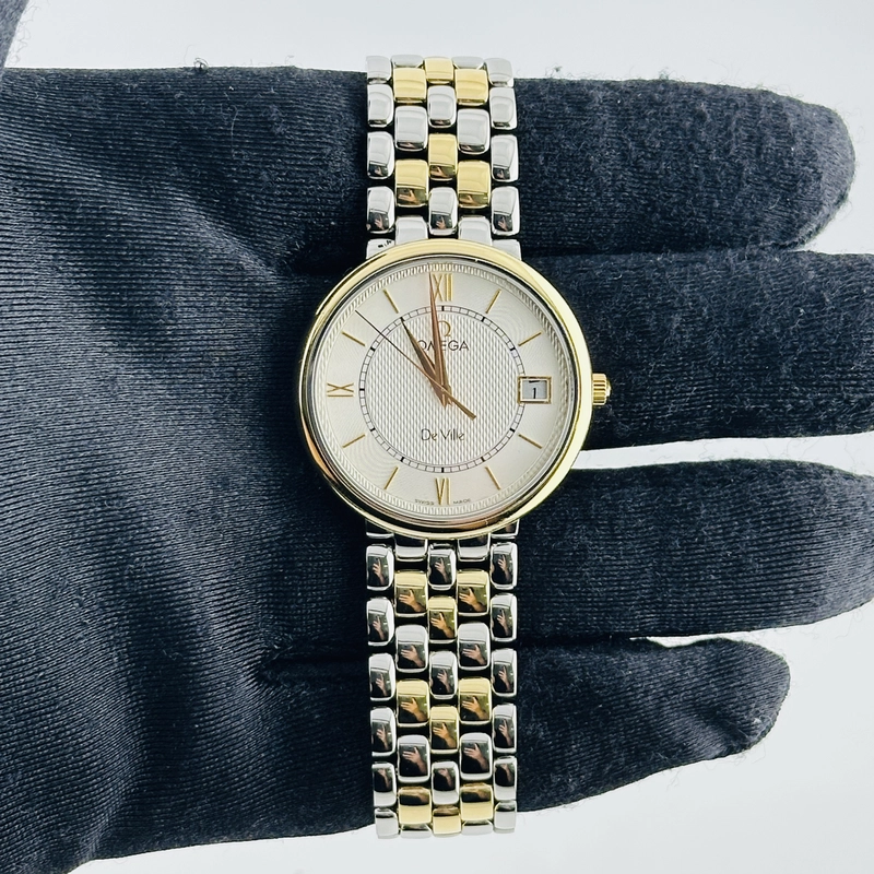 Omega De Ville Silver Dial on 2 Tone Bracelet Ref. 7314.31.00