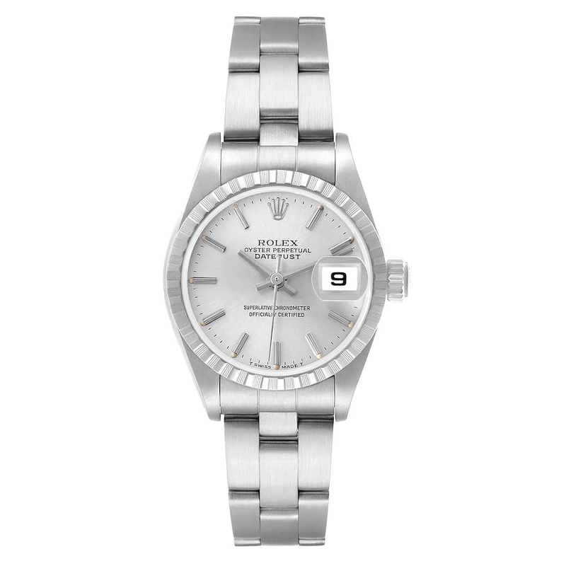 Rolex Datejust Silver Stick Dial on Oyster Bracelet Ref. 79240 Papers 2000
