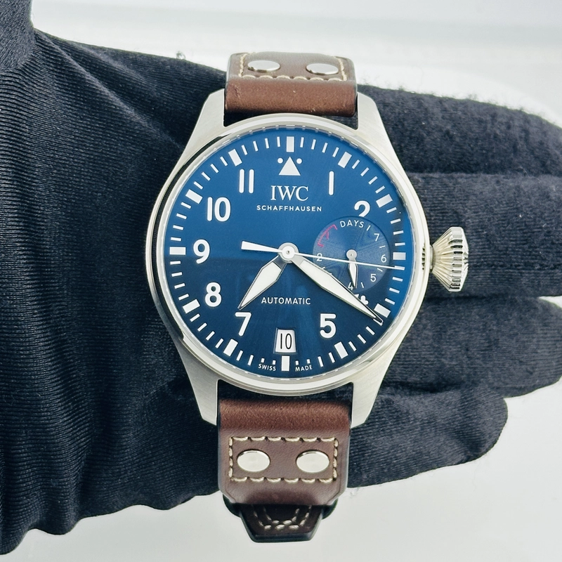 Iwc Big Pilot's Watch Edition Le Petit Prince Blue Dial on Leather Band Ref. IW501002 Complete 2025 view 3