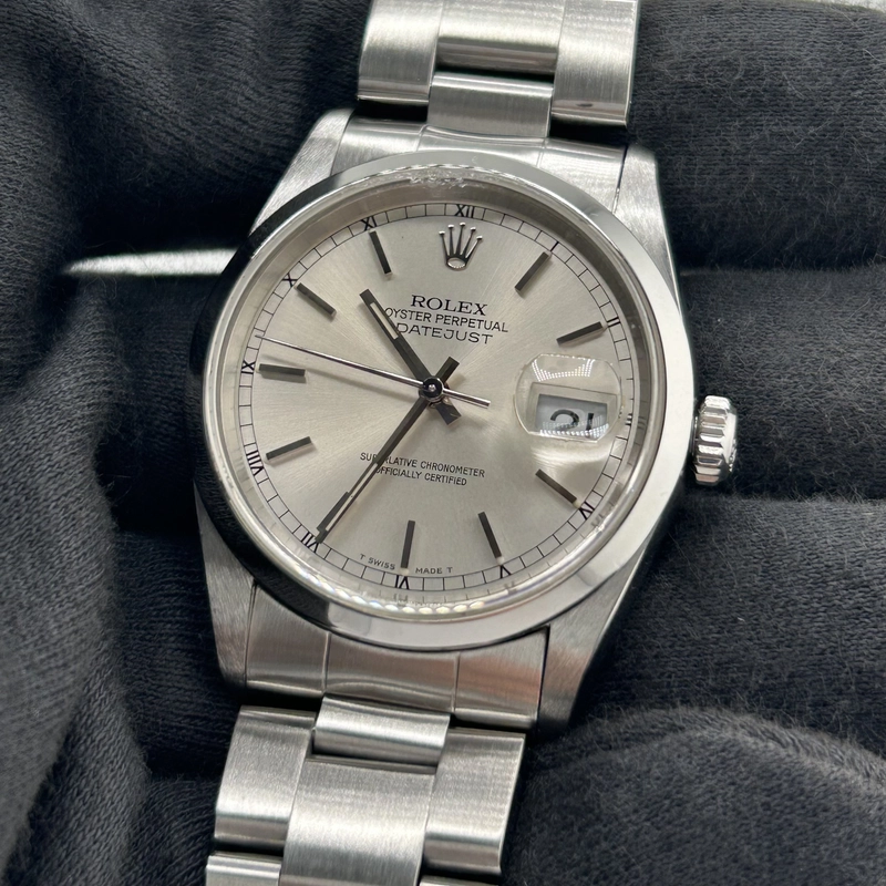 Rolex Datejust Silver Dial on Oyster Ref. 16200 1995 view 3