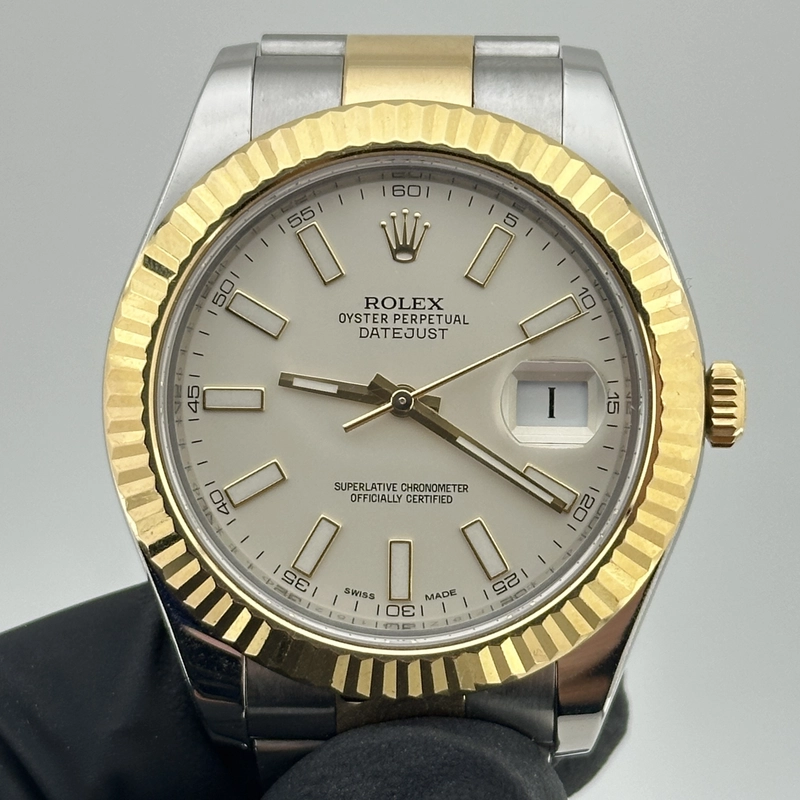 Rolex Datejust II Ivory Index Dial on Oyster Bracelet Ref. 116333 2016 view 3
