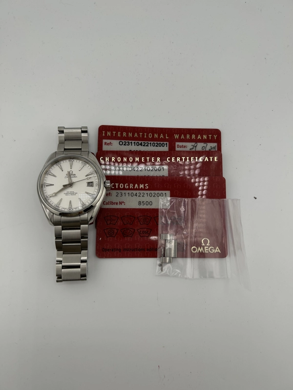 Omega Seamaster Aqua Terra 150m White Dial on Stainless Steel Bracelet Ref. 231.10.42.21.02.001 Card 2008 view 7