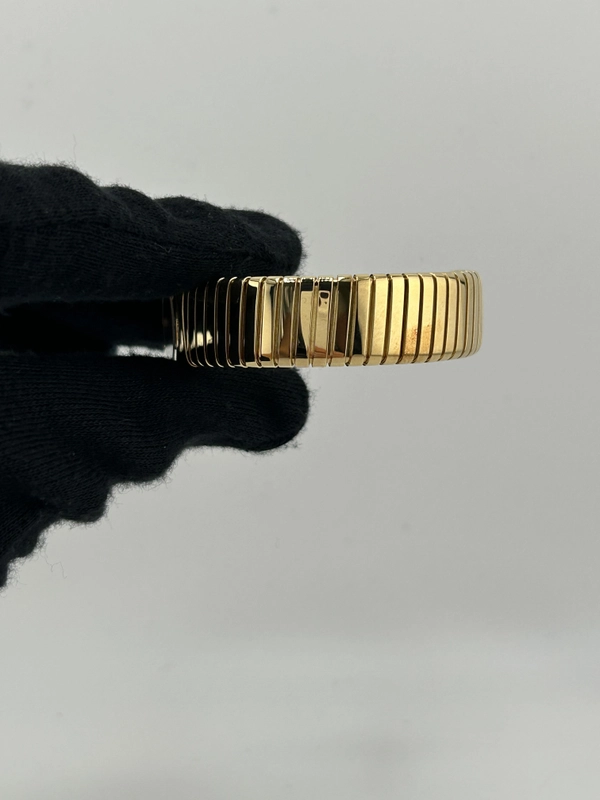 Bvlgari Mini Tubogas Black Dial on Yellow Gold Bracelet Ref. BB192T Papers 1996 view 5