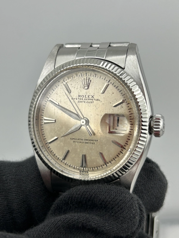 Rolex Datejust Silver Dial on Jubilee Ref. 6605/4 view 2