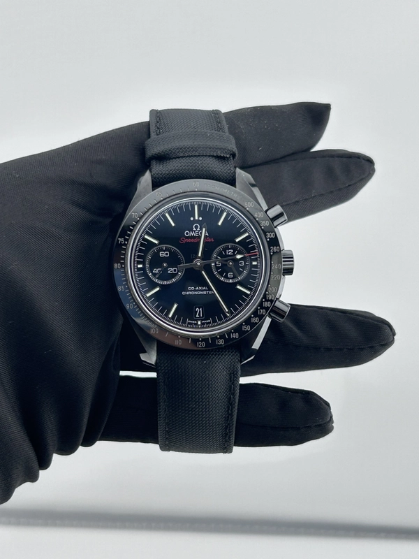 Omega Speedmaster Dark Side Of The Moon Black Index Dial on Fabric Strap Ref. 311.92.44.51.01.003 Complete
