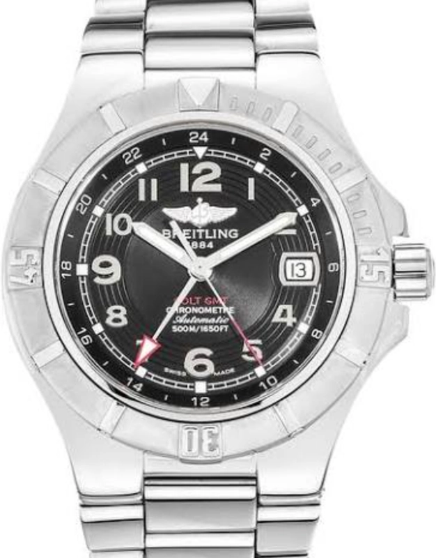 Breitling Colt GMT Black Dial on Stainless Steel Bracelet Ref. A32370/B955 Complete 2013