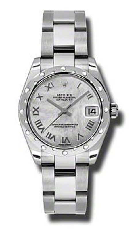 Rolex Datejust 31 White Mop /Roman Numerals Dial on Oyster Steel Bracelet Ref. 178344 Card 2014