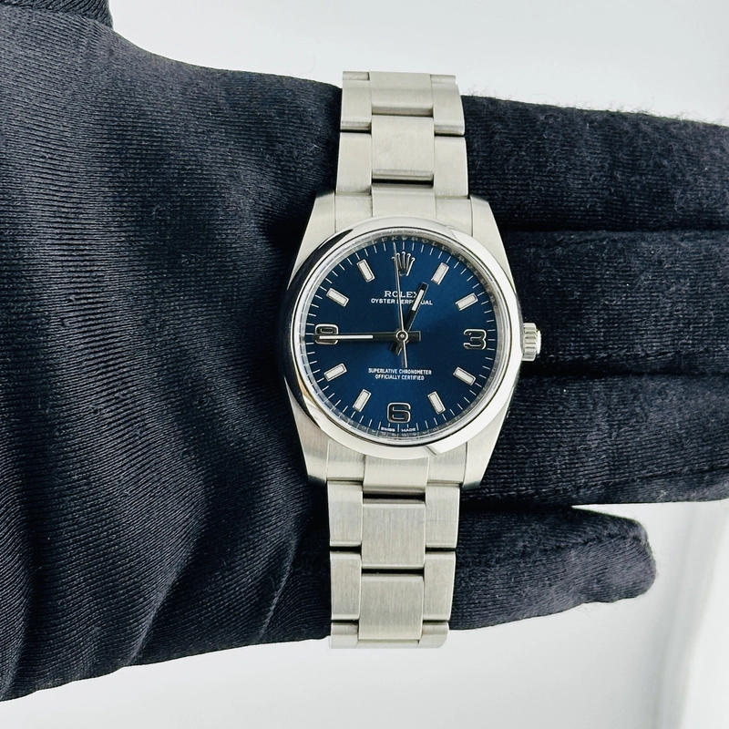 Rolex Oyster Perpetual Blue Dial on Oyster Ref. 114200 Card 2019 view 2
