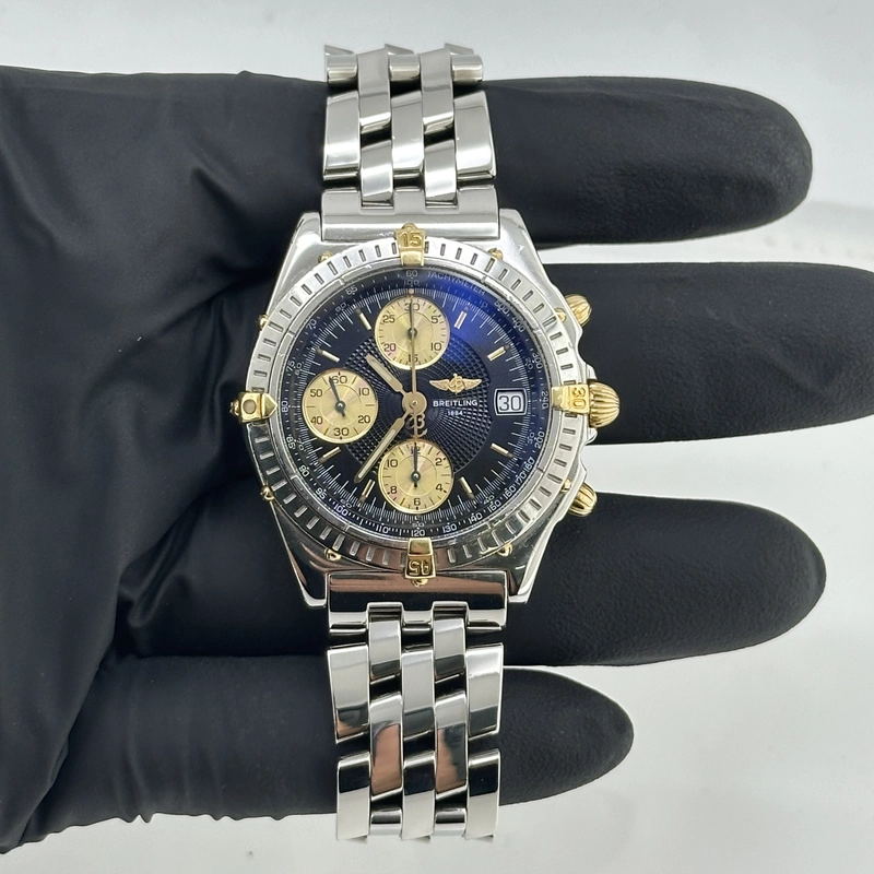 Breitling Chronomat Black Dial on Stainless Steel Bracelet Ref. B13050.1