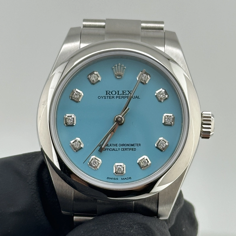 Rolex Oyster Perpetual Am Tiffany Diamond Dial on Oyster Bracelet Ref. 177200 2018 view 2