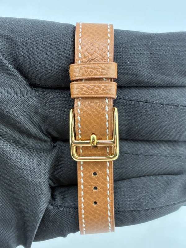 Hermes Kelly Cadenas Gold Dial on Leather Ref. KE1.201 Papers 1997 view 4