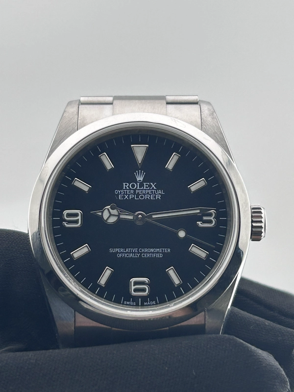 Rolex Explorer I Black Dial on Oyster Ref. 114270 Card