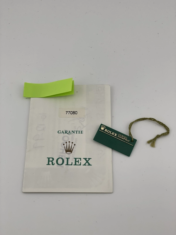 Rolex Oyster Perpetual Blue Dial on Oyster Bracelet Ref. 77080 Papers 1999 view 7