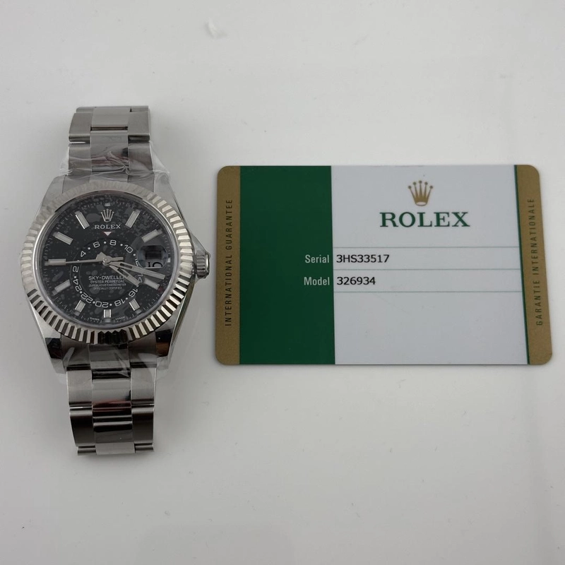 Rolex Sky Dweller Black Dial on Oyster Ref. 326934 Card 2018 view 5