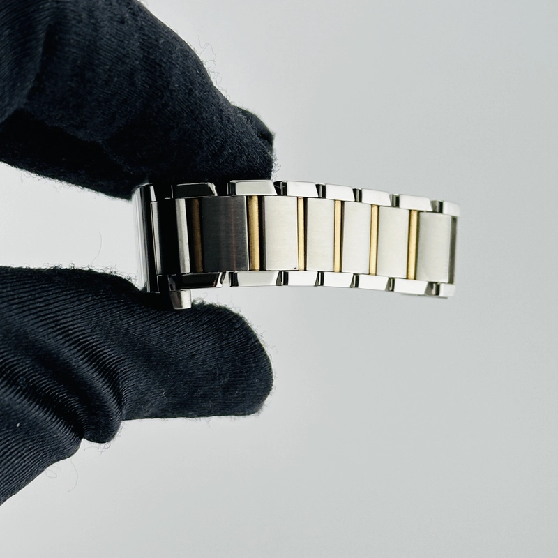 Cartier Tank Francaise White Roman Dial on 2 Tone Bracelet Ref. 2384/W51007Q4 view 5