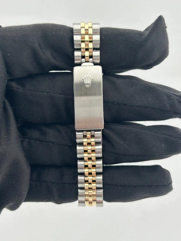 Rolex Datejust Lady Champagne Stick Dial on 2 Tone Jubilee D Link Bracelet Ref. 69173 1984 view 3