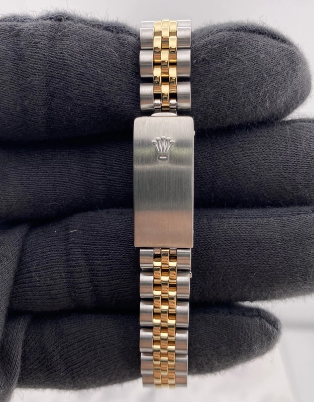 Rolex Datejust Lady Champagne Stick Dial on Jubilee Ref. 69173 Papers 1986 view 4
