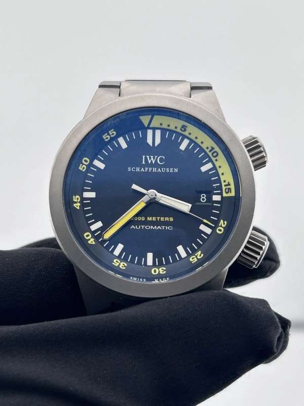 Iwc Aquatimer Automatic Matte Black Dial on Stainless Steel Ref. IW353803 Complete 2008 view 2