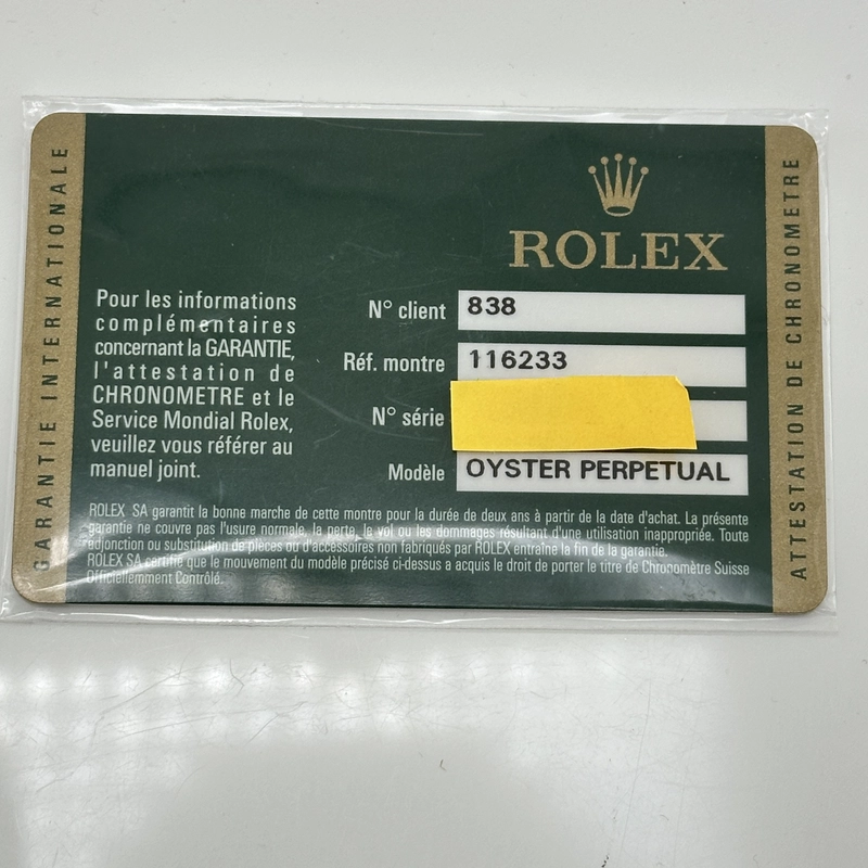Rolex Datejust White Roman Dial on 2 Tone Jubilee D Link Bracelet Ref. 116233 Card 2010 view 8