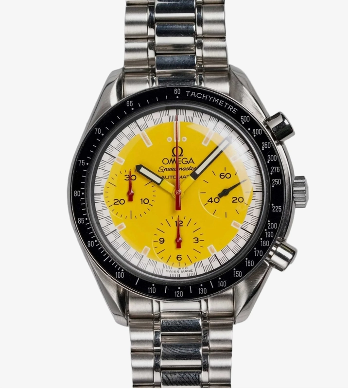 Omega Speedmaster Reduced Yellow Dial on Stainless Steel Bracelet Ref. 3510.12