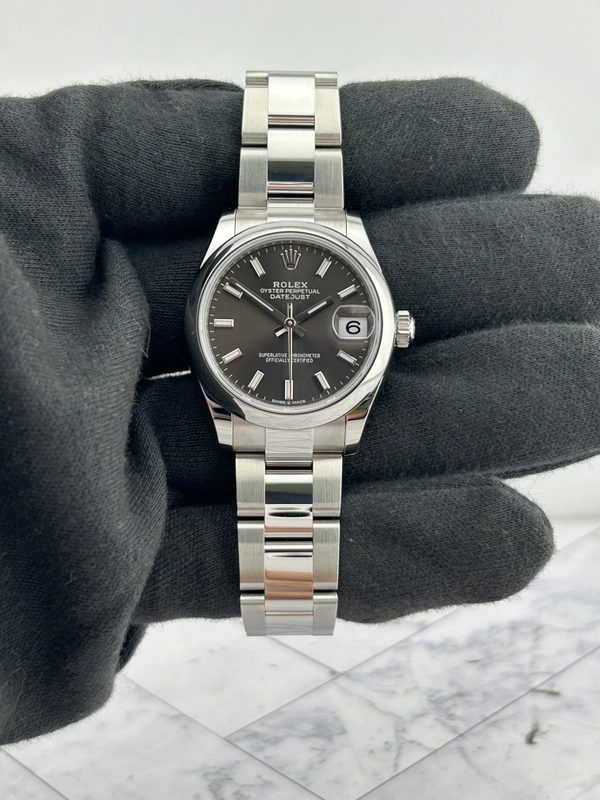 Rolex Datejust 31 Dark Grey Index Dial on Oyster Bracelet Ref. 278240 Card 2026 view 2