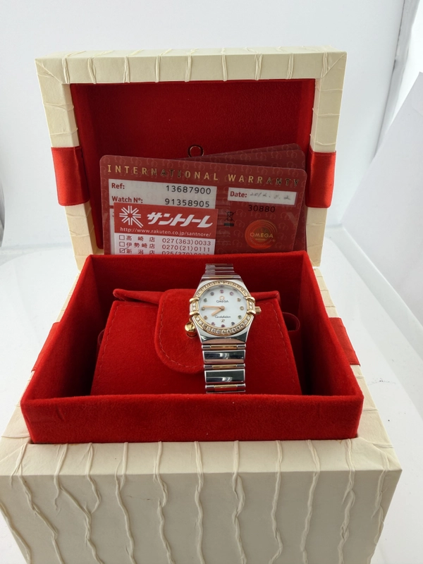 Omega Constellation White Mop Stone Dial Ref. 1368.79.00 Card 2012 view 5