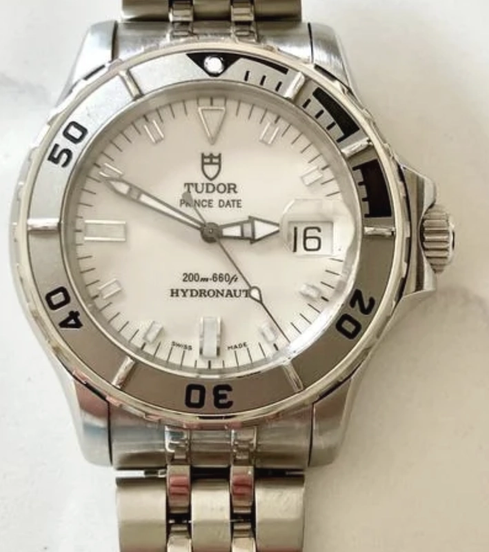 Tudor Prince Date Hydronaut White Dial on 5 Link Steel Band Ref. 85190P