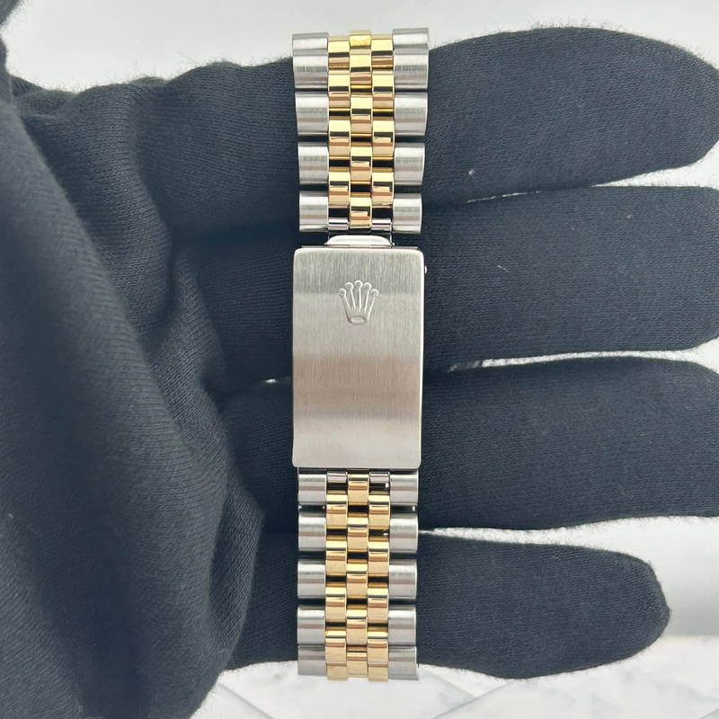 Rolex Datejust Champagne Stick Dial on D Link Jubilee Ref. 16013 1988 view 4