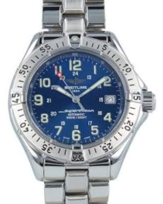 Breitling Superocean Automatic Blue Dial on Stainless Steel Bracelet Ref. A17340