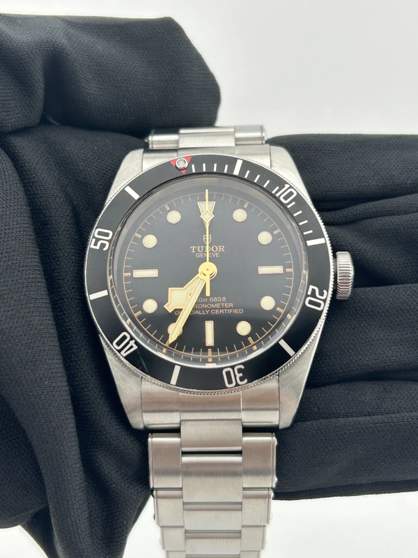 Tudor Black Bay Black Dial on Stainless Steel Bracelet Ref. 79230N Complete Open Date view 2