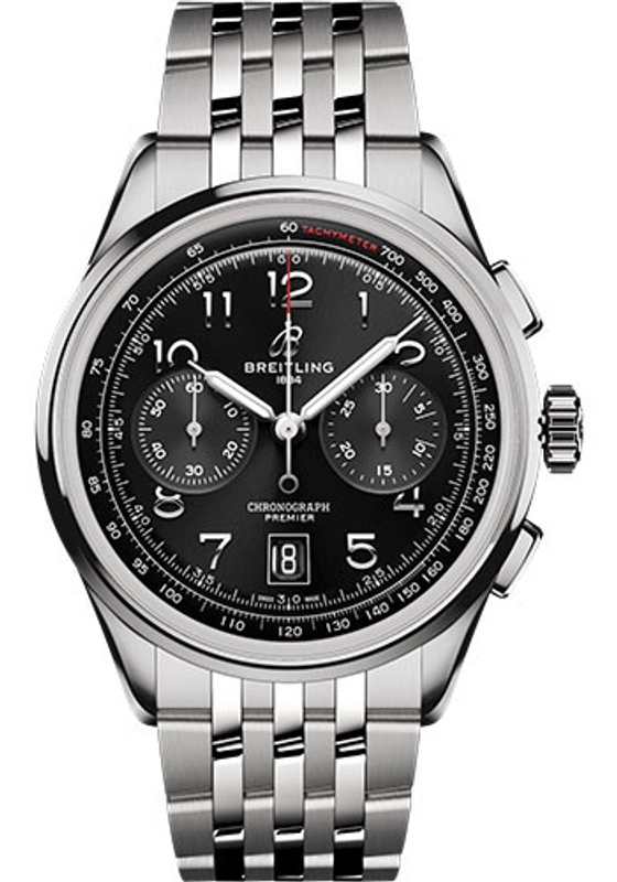 Breitling Premier B01 Chronograph Black Dial on Bracelet Ref. AB0145221B1A1 Card