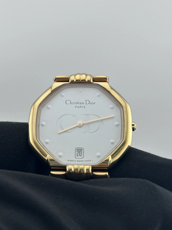 Christian Dior Octagon White Dial on Stainless Steel Ref. 45.154 view 2