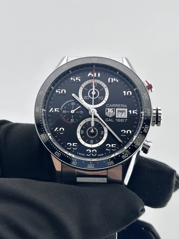 Tag Heuer Carrera Black Dial on Stainless Steel Ref. CAR2A10.BA0799 Card 2015 view 2