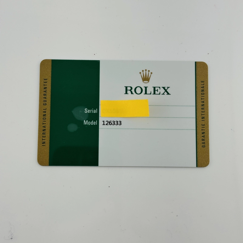 Rolex Datejust 41 Black Index Dial on Oyster Ref. 126333 Card 2016 view 2