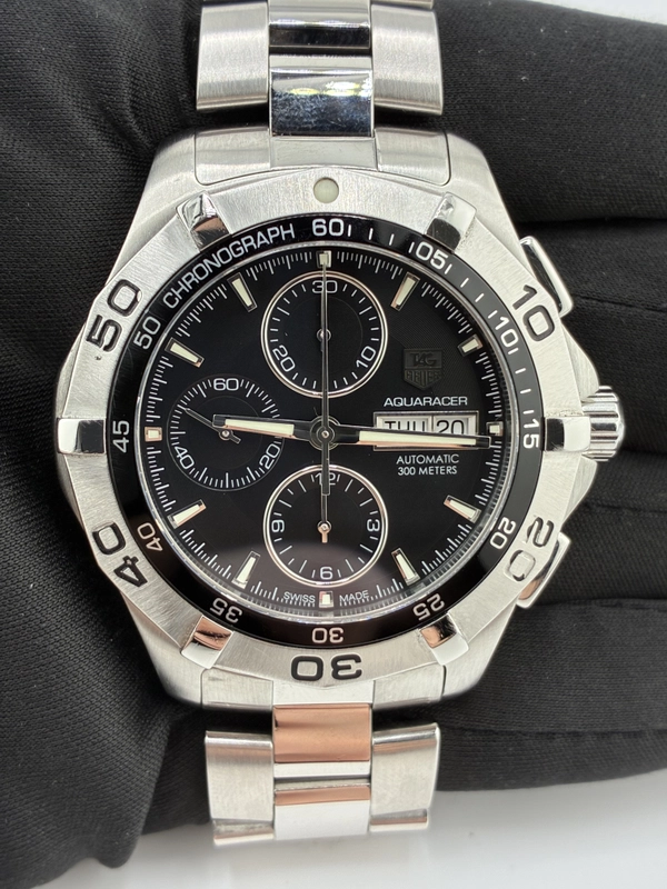 Tag Heuer Aquaracer 300m Black Dial on Stainless Steel Bracelet Ref. CAF2010.BA0815 view 2
