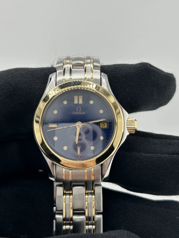 Omega Seamaster 120 Navy Blue Dial on 2 Tone Bracelet Ref. 2411.80 view 3