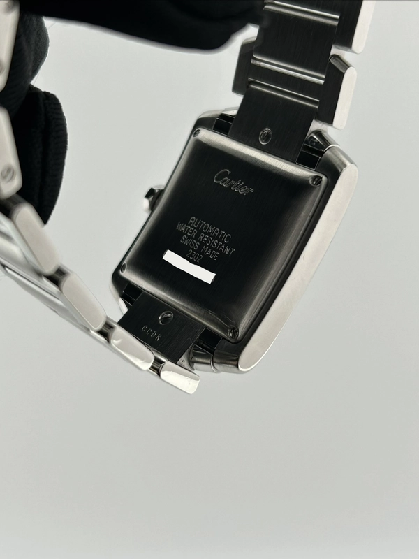 Cartier Tank Francaise Large White Roman Numerals Dial on Stainless Steel Bracelet Ref. 2302 view 7