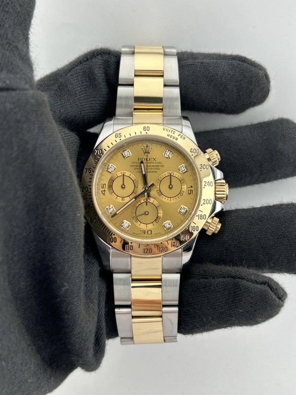 Rolex Daytona Champagne Diamond Dial on Oyster Ref. 116523 Card 2014 view 2