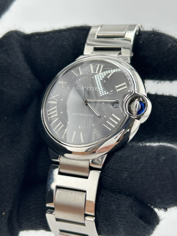 Cartier Ballon Bleu 40 Dark Gray Dial on Stainless Steel Bracelet Ref. WSBB0060 Card 2021 view 3