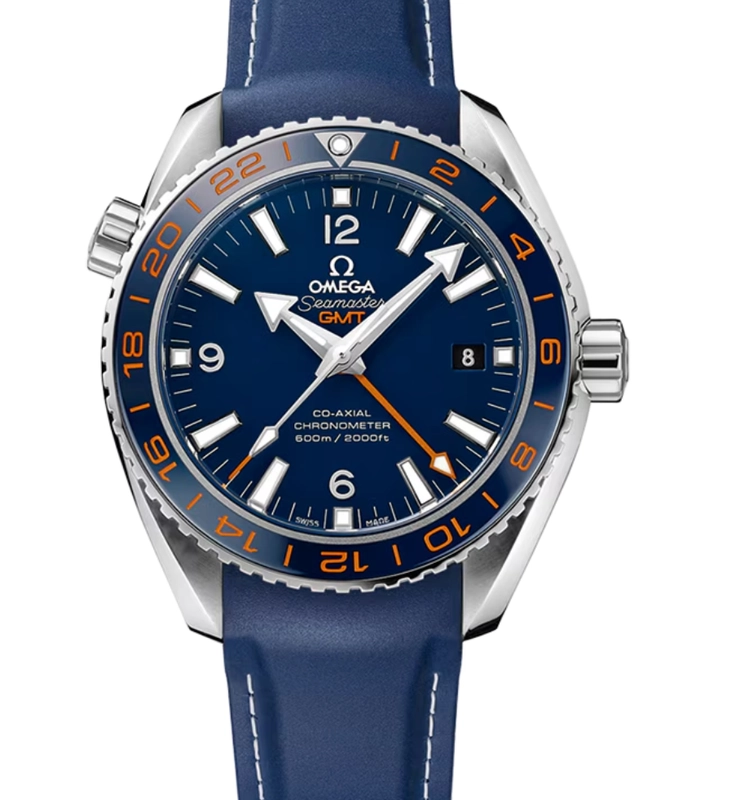 Omega Seamaster Planet Ocean 600M Blue Dial on Blue Rubber Strap Ref. 232.32.44.22.03.001 Card 2019