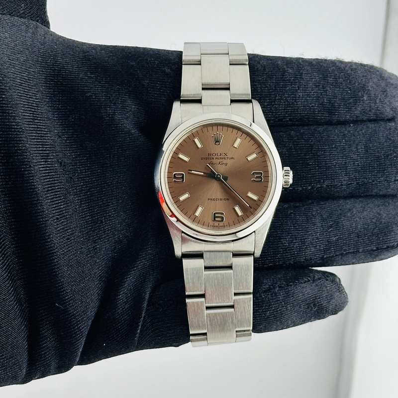Rolex Air-King Pink Dial on Oyster Ref. 14000 1998 view 2