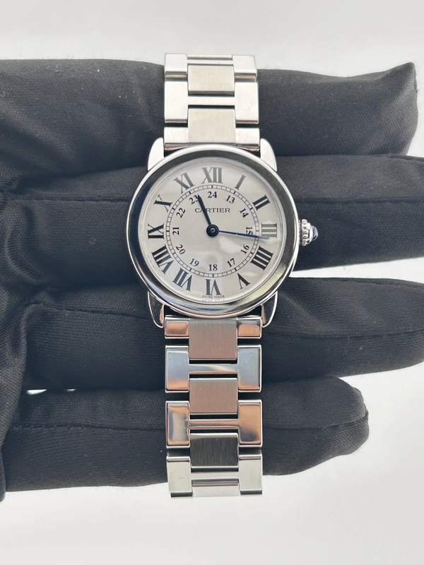 Cartier Ronde Solo Silver Roman Numerals Dial on Stainless Steel Ref. W6701004 Card 2016 view 2