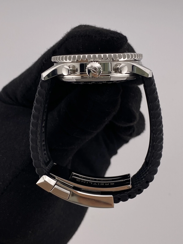Breitling Navitimer 01 Black Dial on Rubber Strap Ref. AB0120/A022B01WBD Complete 2016 view 6