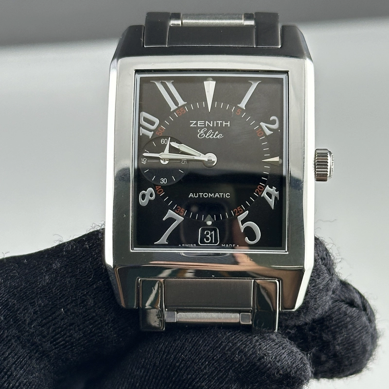 Zenith Elite Port Royal Black Dial on Stainless Steel Bracelet Ref. 02.0250.684 Card 2000 view 2