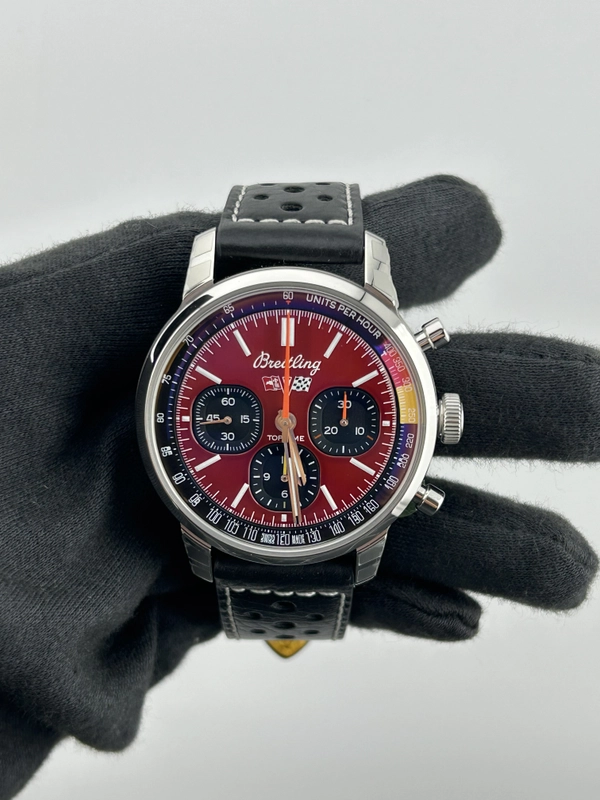 Breitling Top Time Red Dial on Leather Band Ref. AB01761A1K1X1 Card 2026 view 2