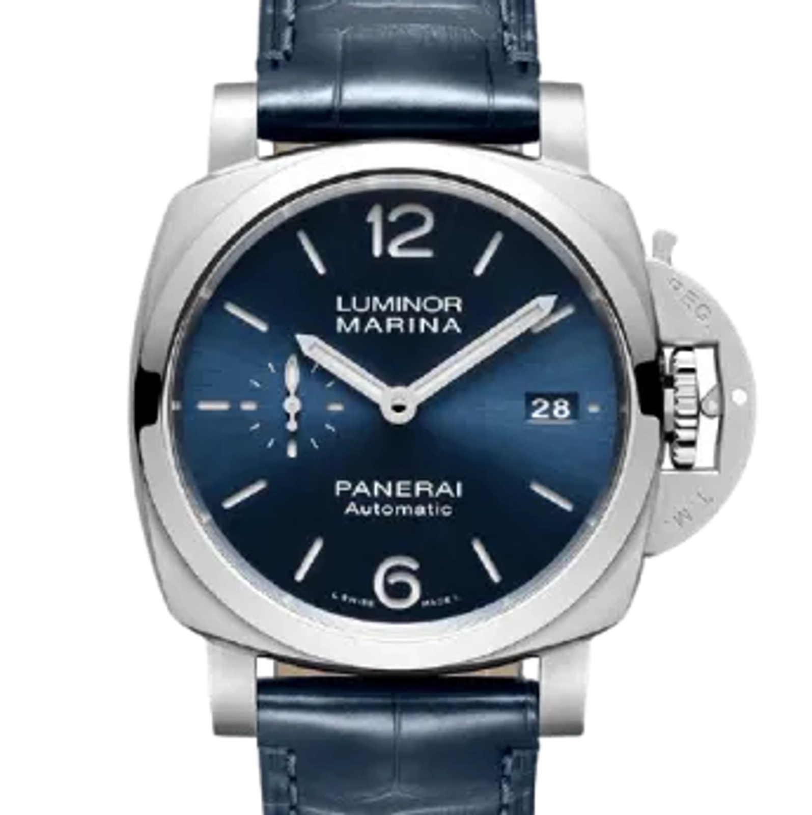 Panerai Luminor Marina PAM01393 Complete Strap Stainless Steel Blue Arabic Automatic 42mm — image 2