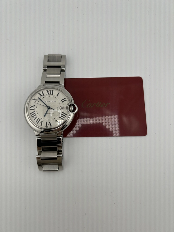 Cartier Ballon Bleu Silver Dial on Stainless Steel Bracelet Ref. W69012Z4 Card 2015 view 7