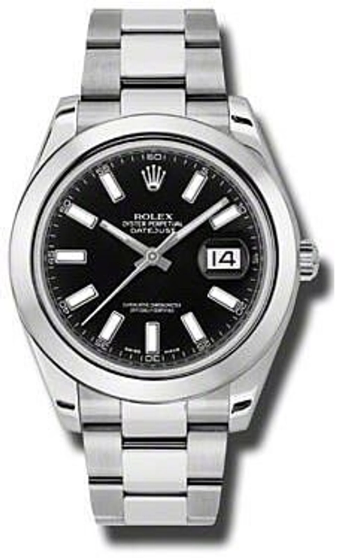Rolex Datejust II Black Stick Dial on Oyster Ref. 116300 Card 2013
