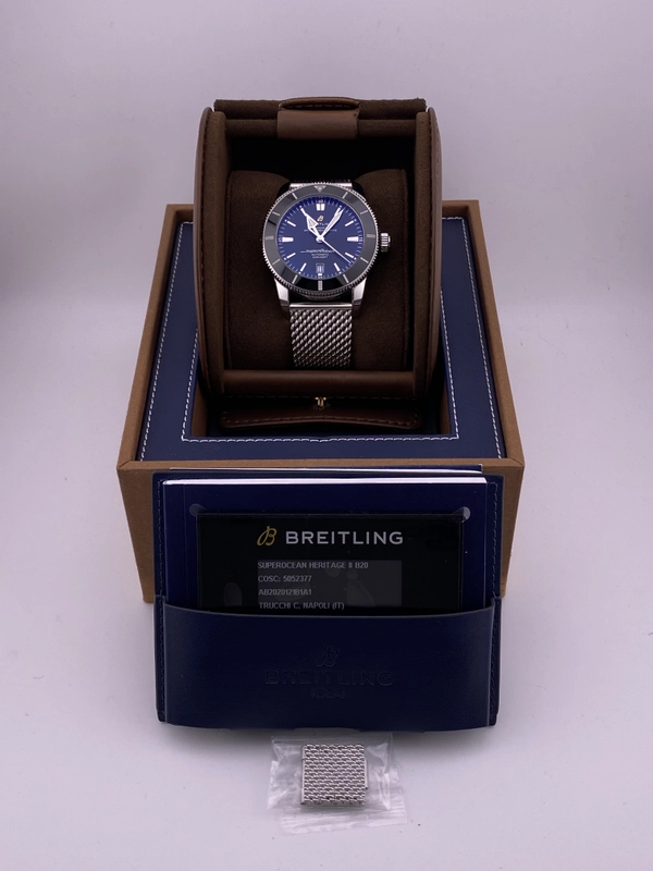 Breitling Superocean Heritage II B20 Black Dial on Stainless Steel Bracelet Ref. AB2020/AB2020121B1A1 Complete 2019 view 7