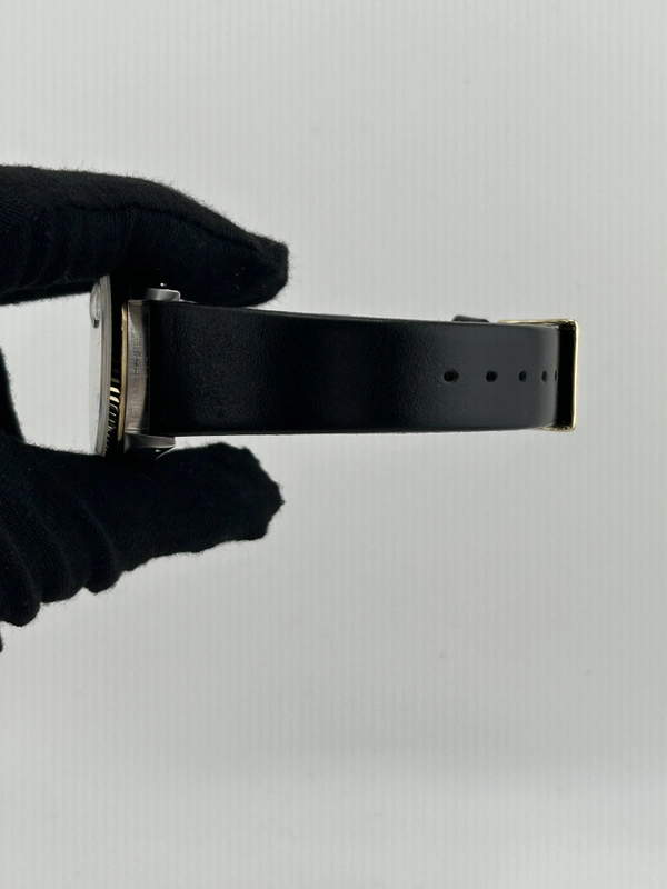 Rolex Datejust Champagne Stick Dial on Generic Black Leather Strap Ref. 16233 1993 view 5